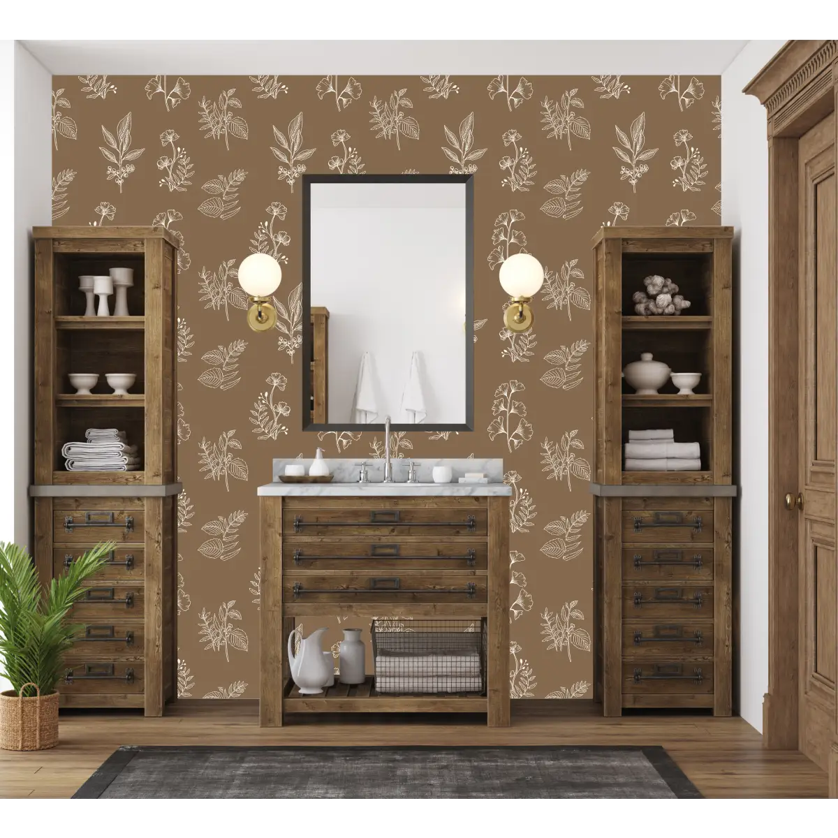 Luca Wallpaper - Botanical Specimens - by Manvi Semalty - Loomwell Home Goods