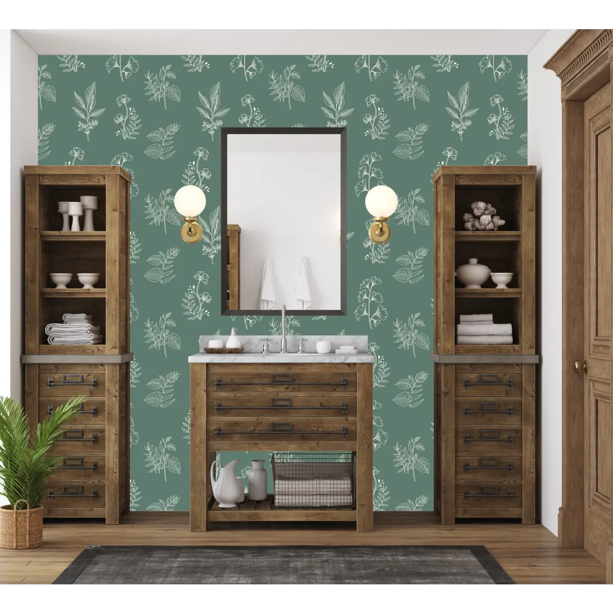 Luca Wallpaper - Botanical Specimens - by Manvi Semalty - Loomwell Home Goods