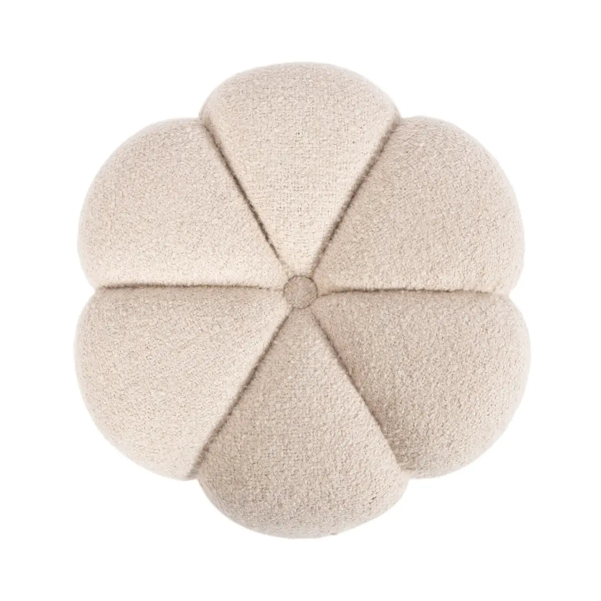 Lucida Round Tufted Ottoman Fabric and Wood - kateandlaurel