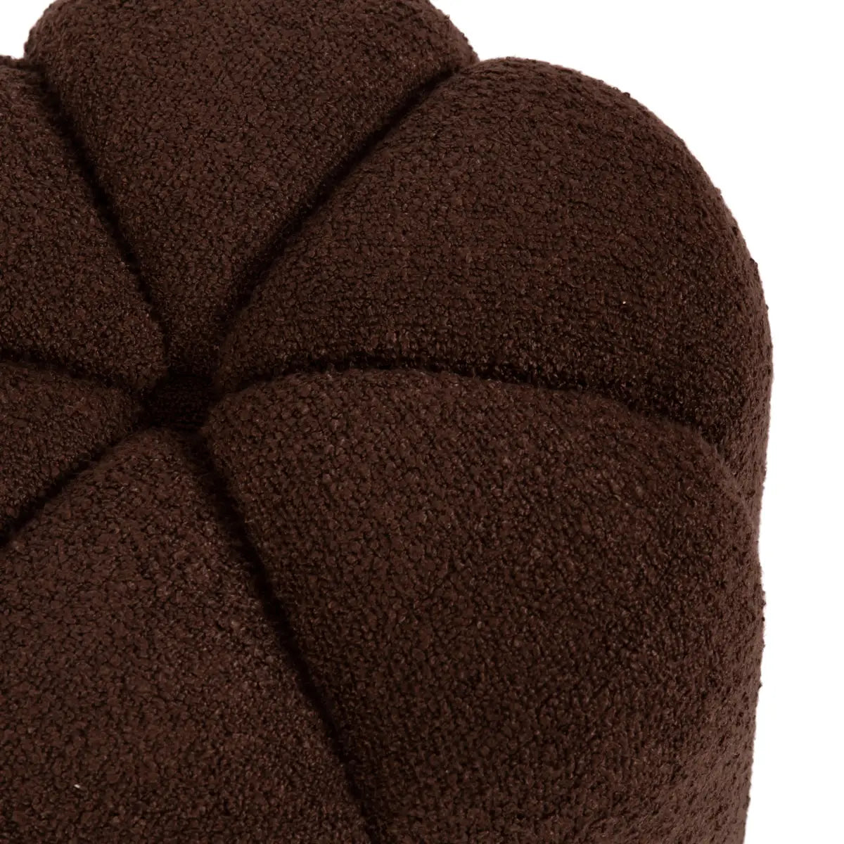 Lucida Round Tufted Ottoman Fabric and Wood - kateandlaurel