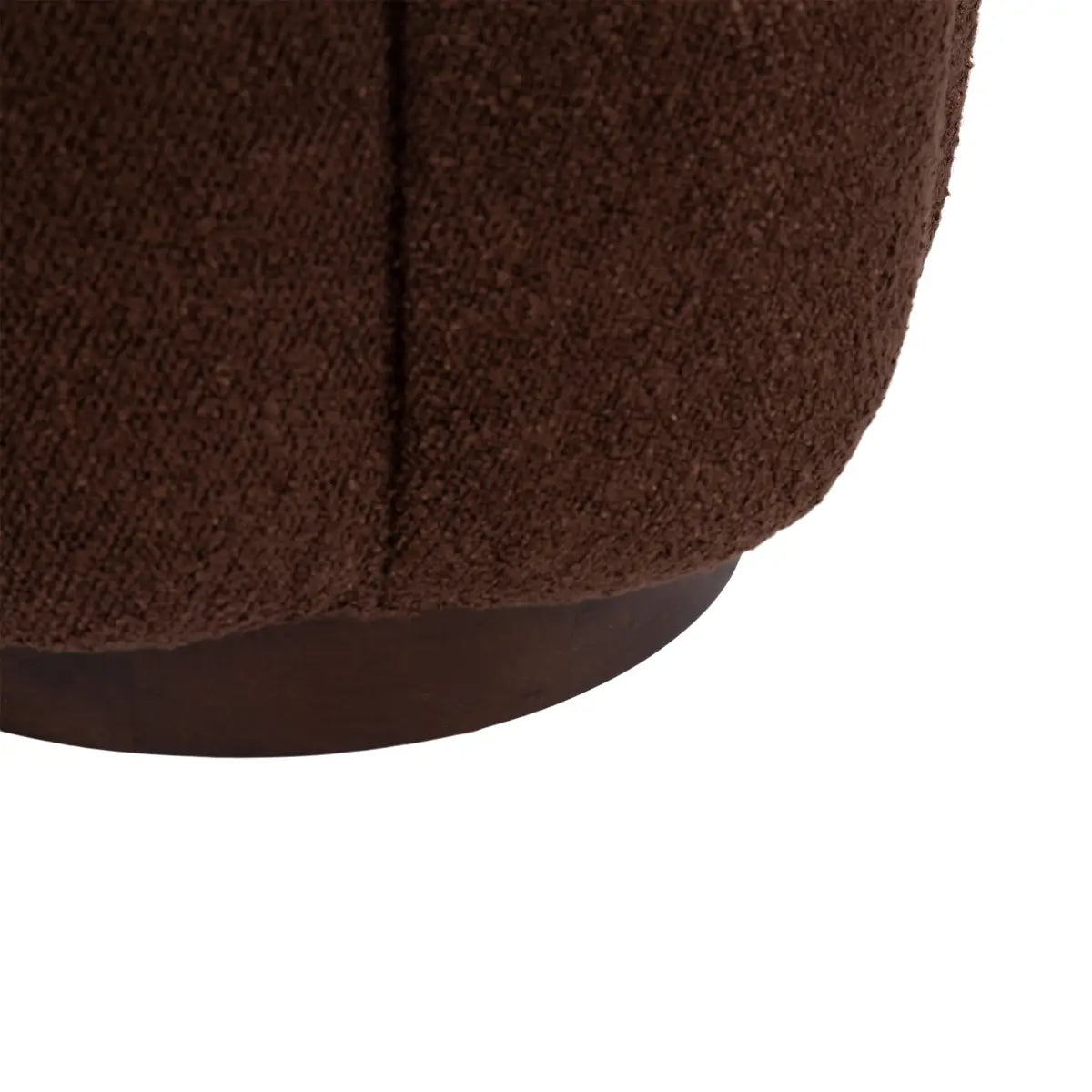 Lucida Round Tufted Ottoman Fabric and Wood - kateandlaurel