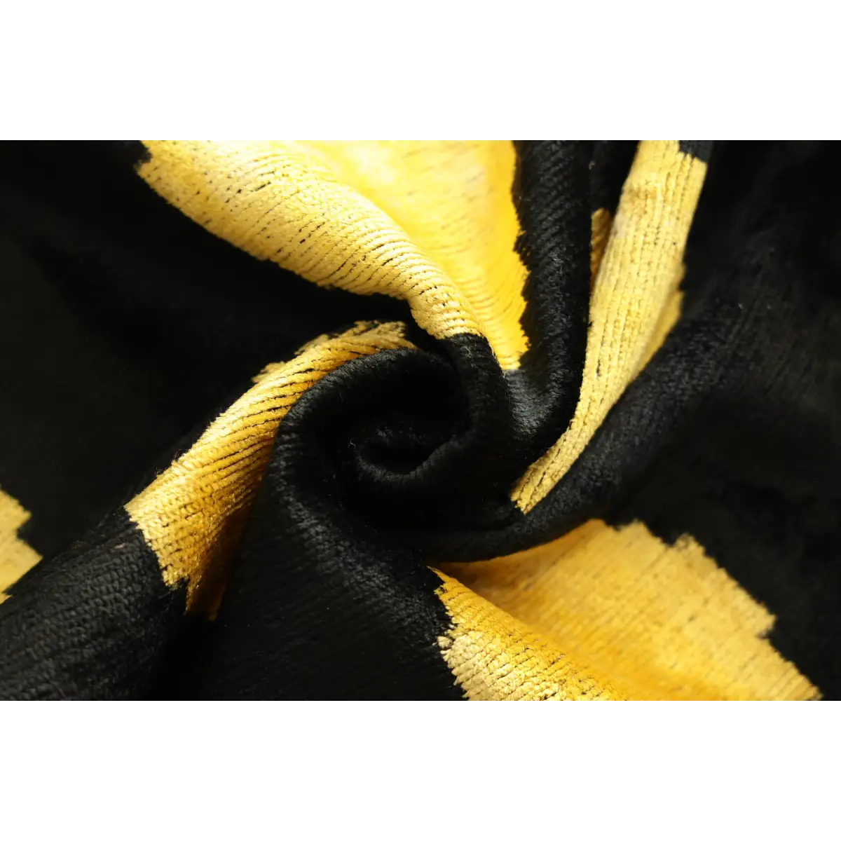 Luxury Black & Gold Silk Velvet Pillow 20x20 Inch - Handmade - Canvello