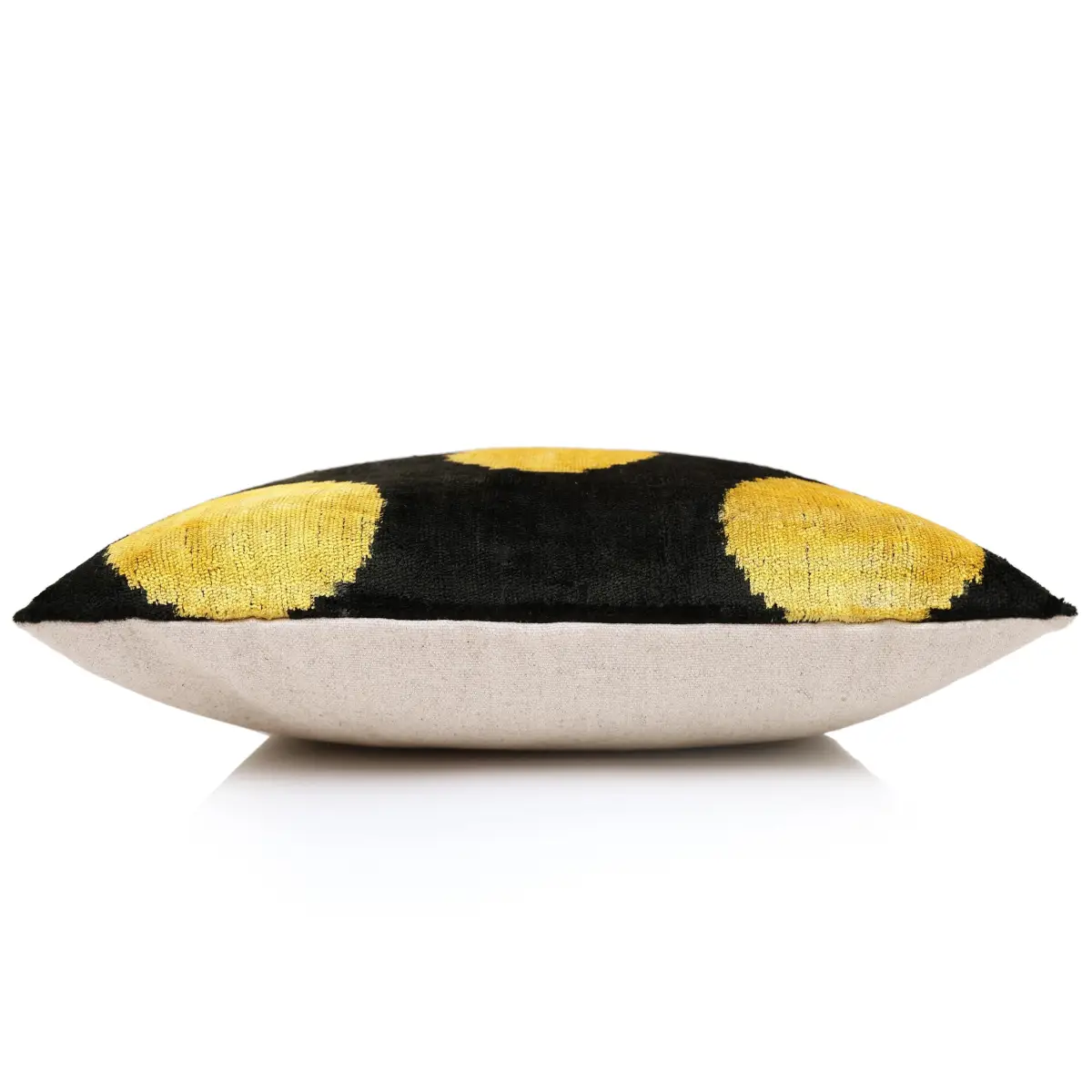 Luxury Black & Gold Silk Velvet Pillow 20x20 Inch - Handmade - Canvello