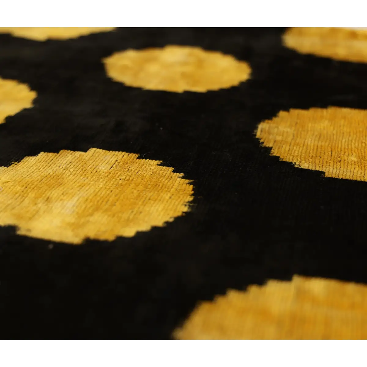 Luxury Black & Gold Silk Velvet Pillow 20x20 Inch - Handmade - Canvello