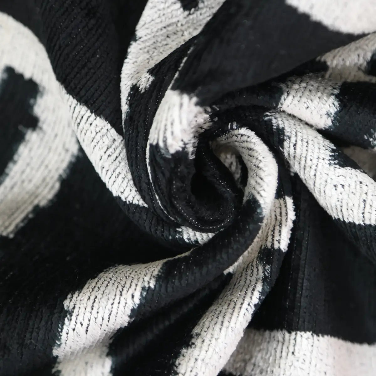 Luxury Velvet Pillow - Modern Black & White 16x24 – Handmade Silk Lumbar Cushion - Canvello