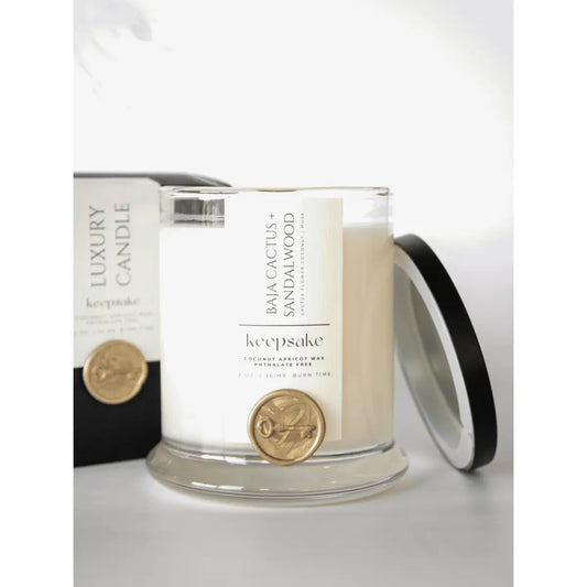 Luxury Candle - Baja Cactus + Sandalwood - Keepsake Candle | Curated