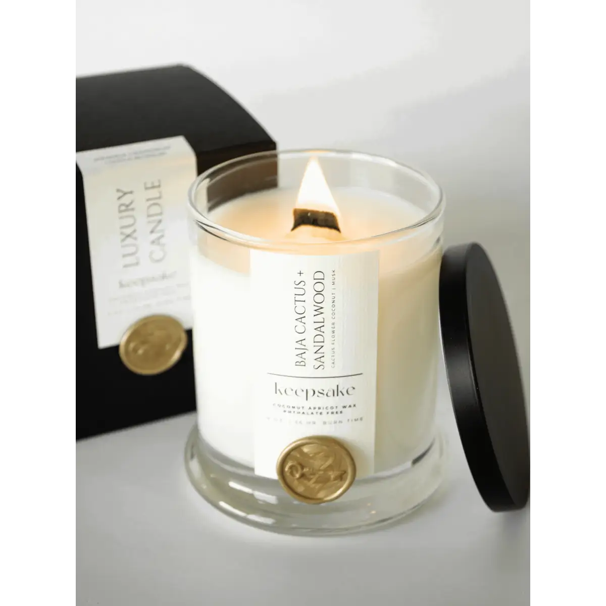 Luxury Candle - Baja Cactus + Sandalwood - Keepsake Candle | Curated