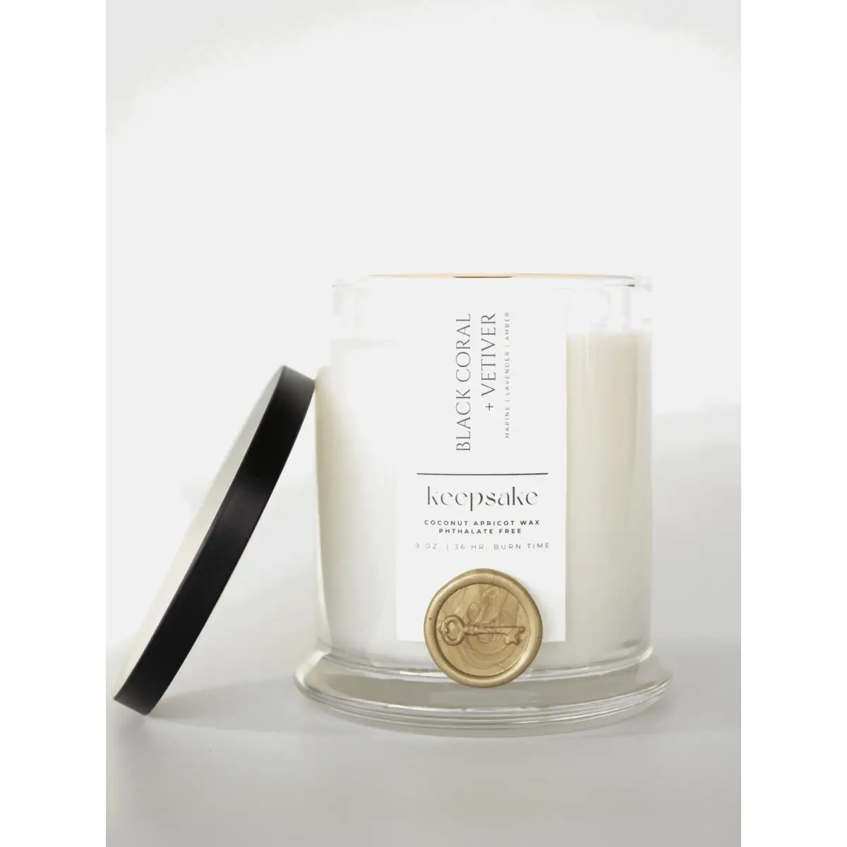 Luxury Candle - Black Coral + Vetiver - Keepsake Candle | Curated
