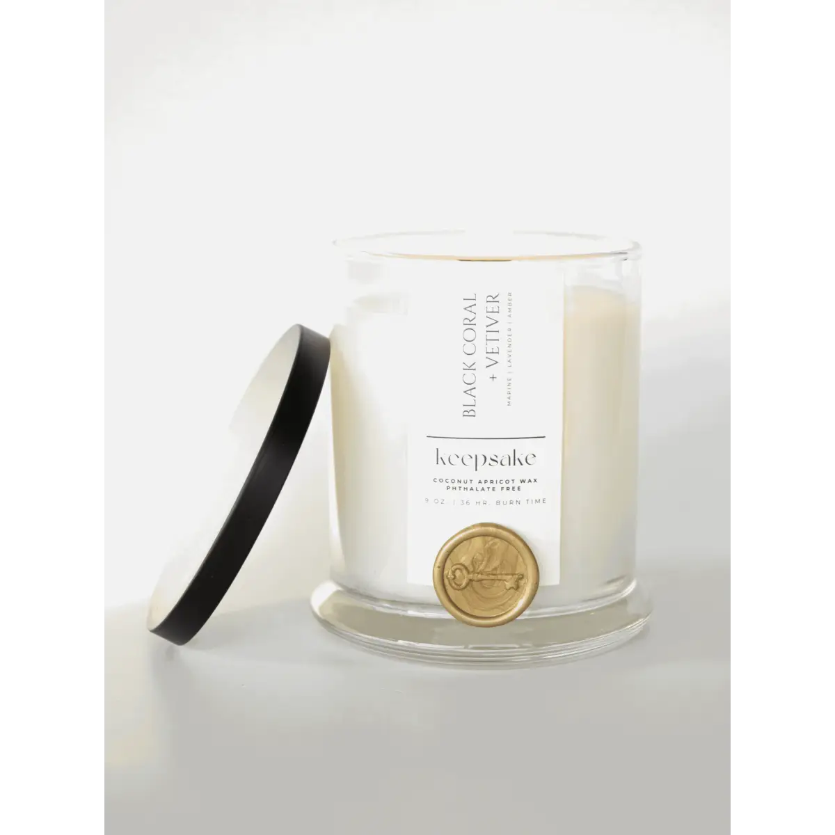 Luxury Candle - Black Coral + Vetiver - Keepsake Candle | Curated
