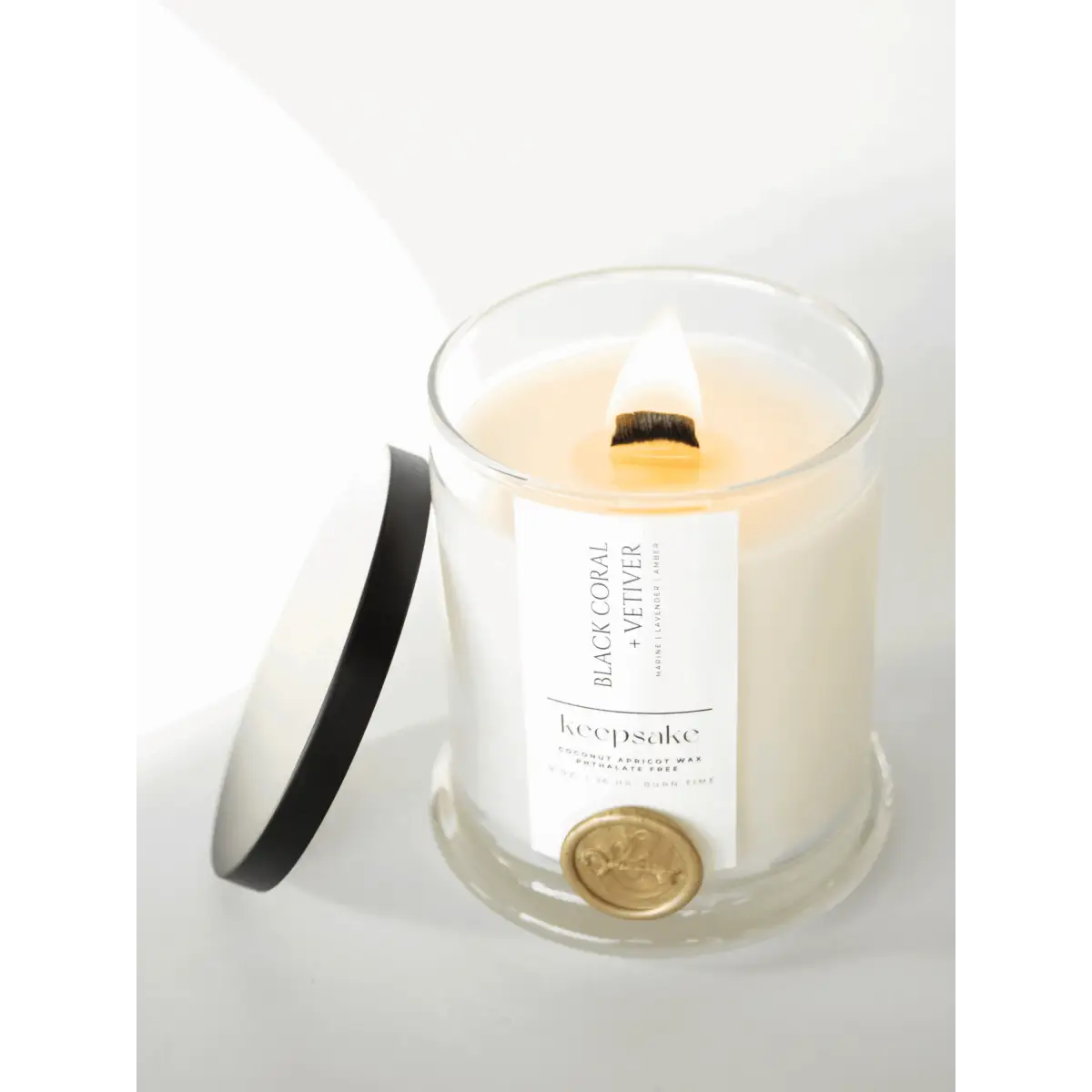Luxury Candle - Black Coral + Vetiver - Keepsake Candle | Curated