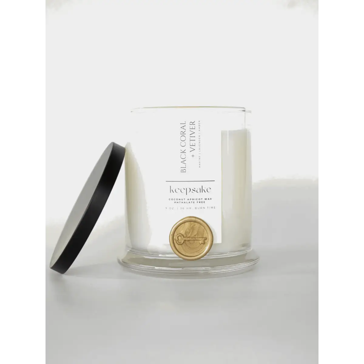 Luxury Candle - Black Coral + Vetiver - Keepsake Candle | Curated