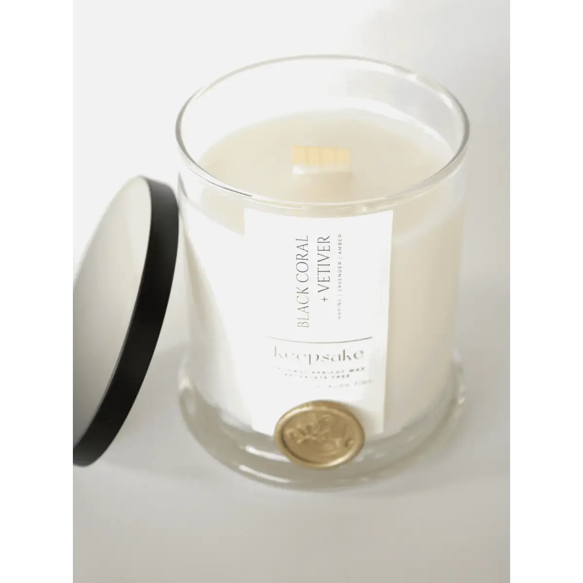 Luxury Candle - Black Coral + Vetiver - Keepsake Candle | Curated