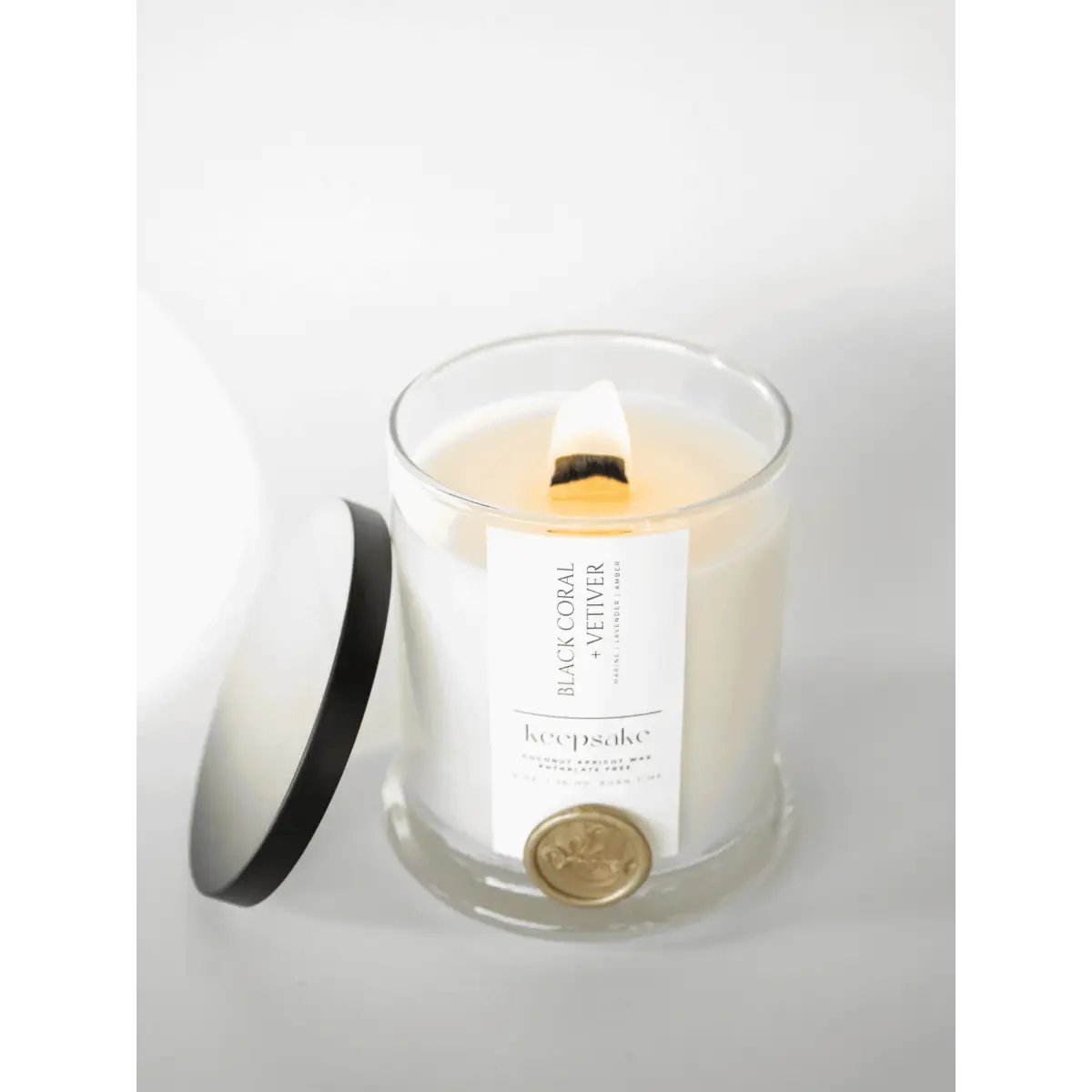 Luxury Candle - Black Coral + Vetiver - Keepsake Candle | Curated