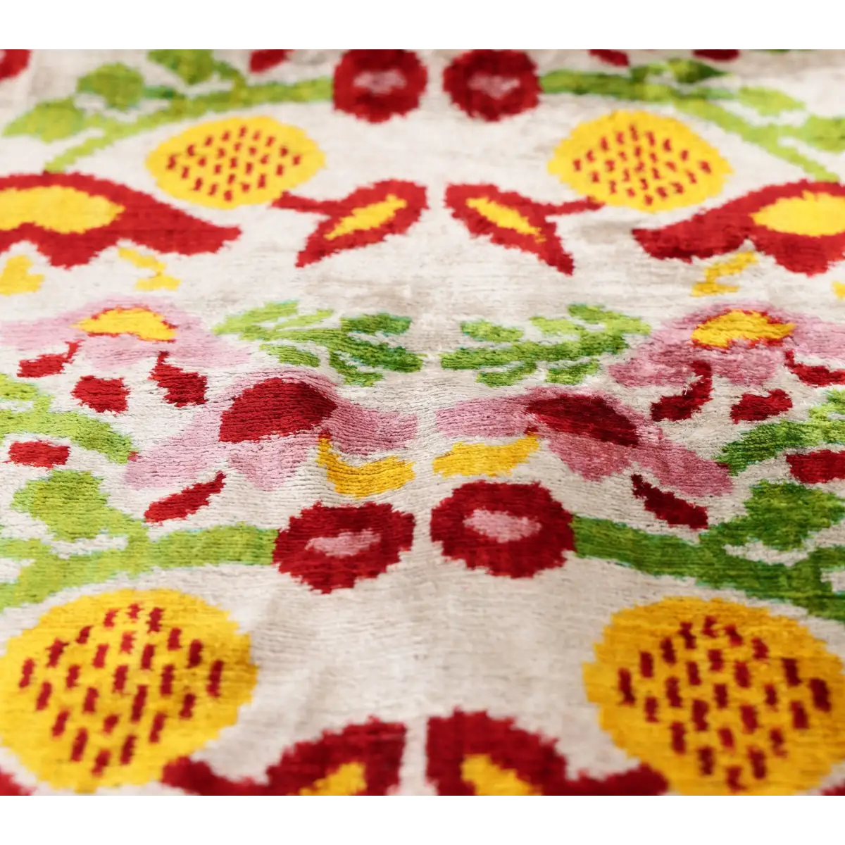 Luxury Floral Silk Velvet Lumbar Pillow 16x24 | Handmade & Vegetable Dyed - Canvello