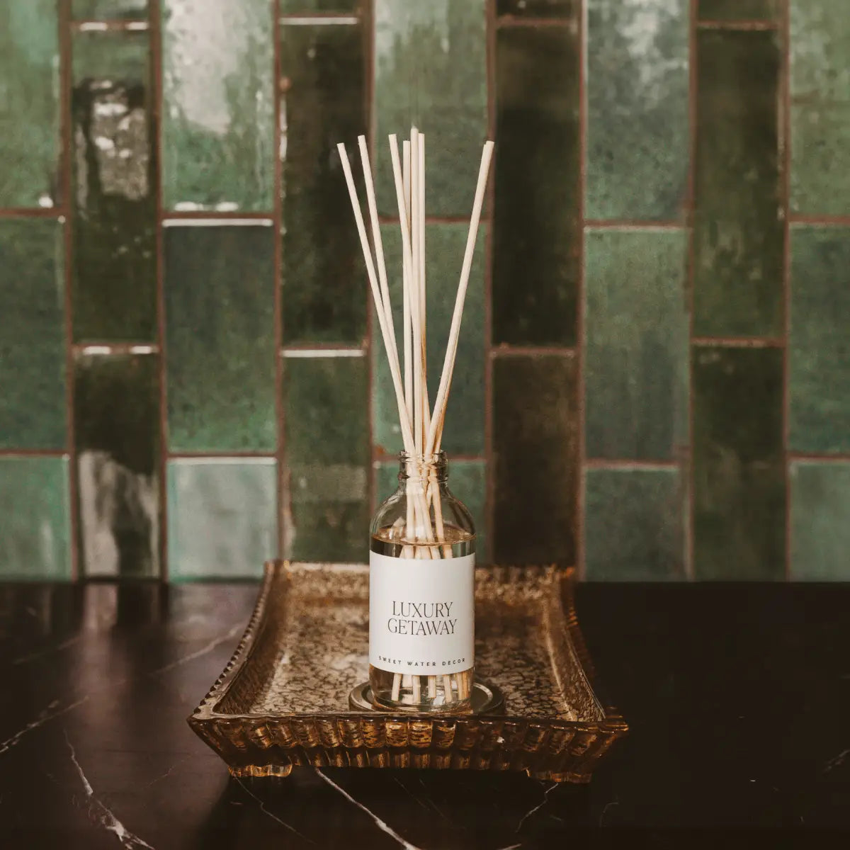 Luxury Getaway Clear Reed Diffuser - Sweet Water Decor