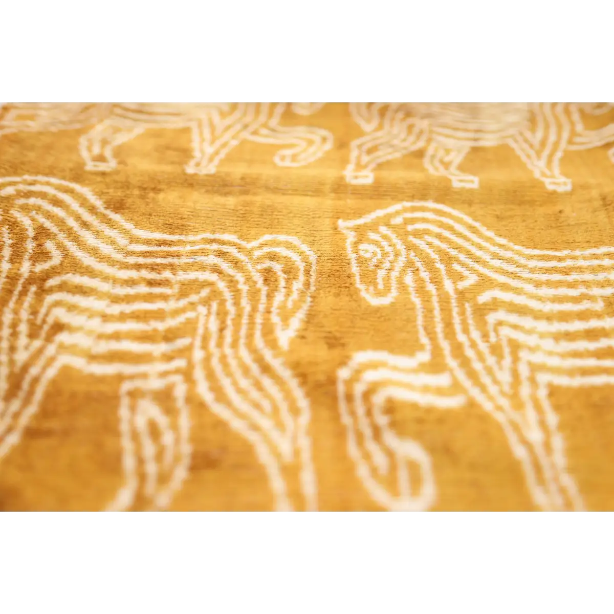 Luxury Golden Yellow Ikat Silk Velvet Throw Pillow 16x24 – Handmade Lumbar - Canvello