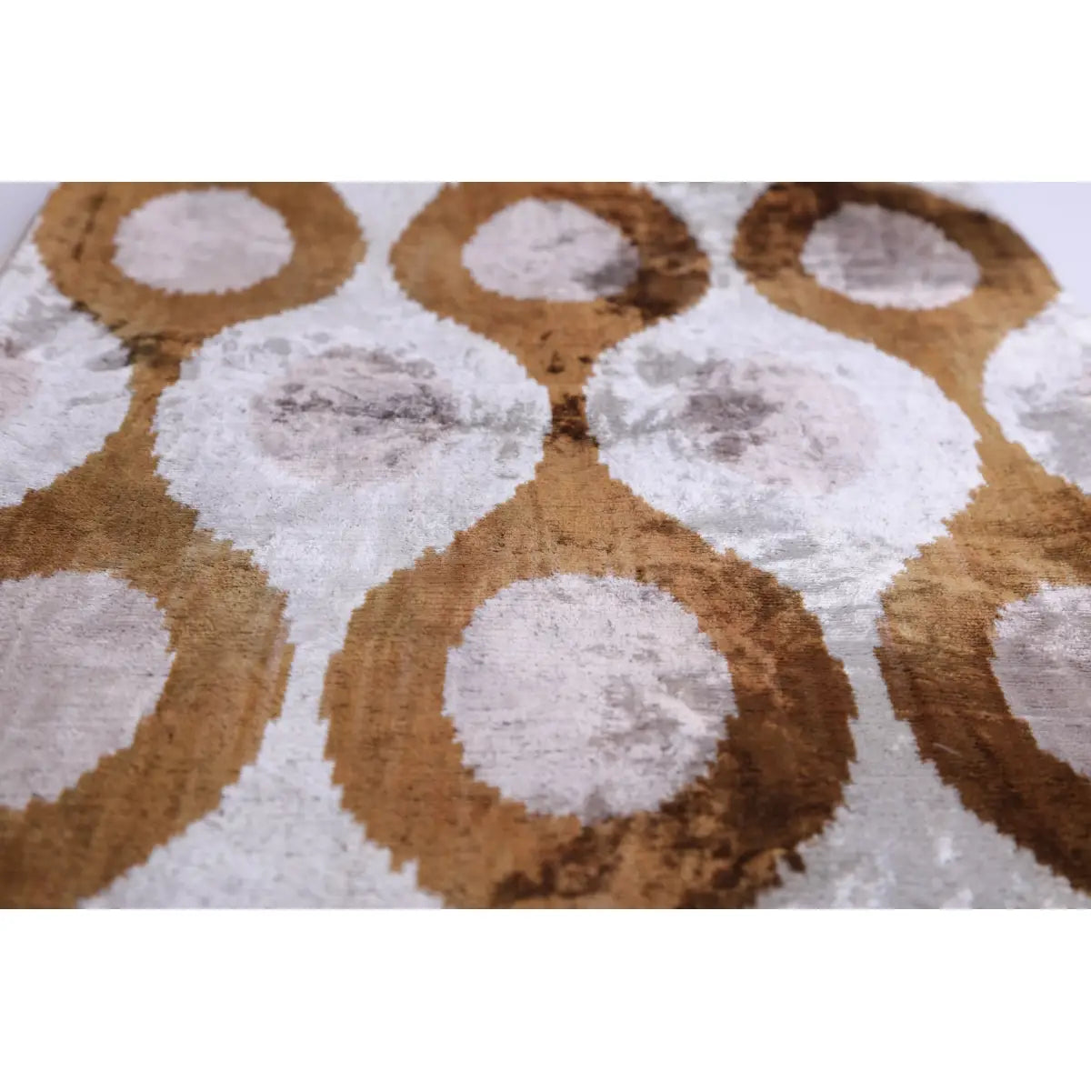 Luxury Silk Velvet Pillow - Earth Tones Ikat Lumbar 16x24’’ - Canvello