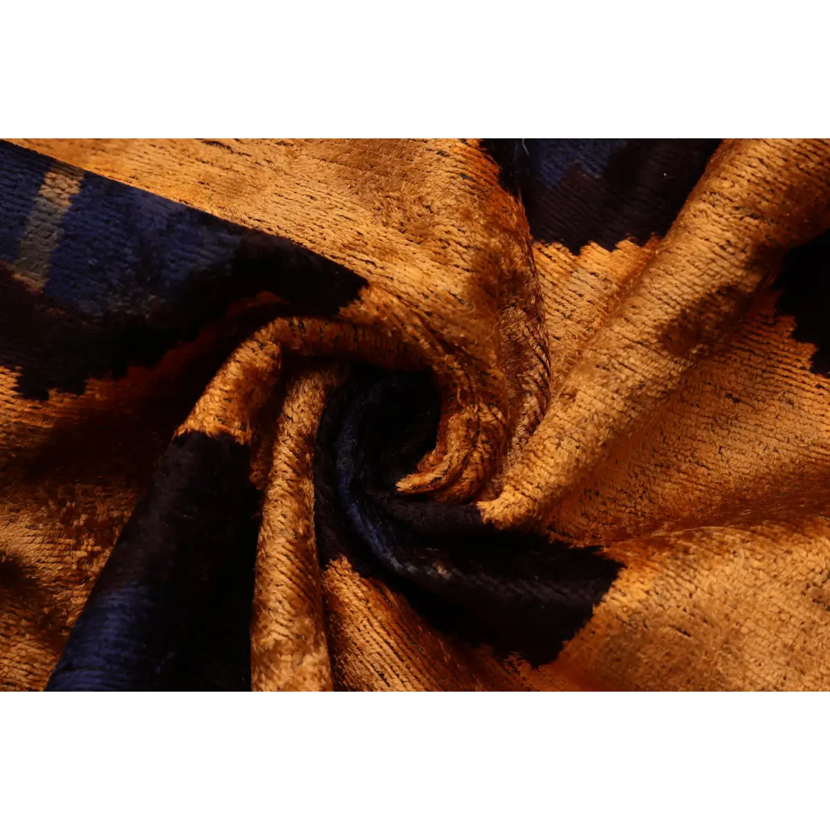 Luxury Handwoven Silk Velvet Ikat Throw Pillow 20x20 Inch - Organic Vegetable Dyed - Canvello