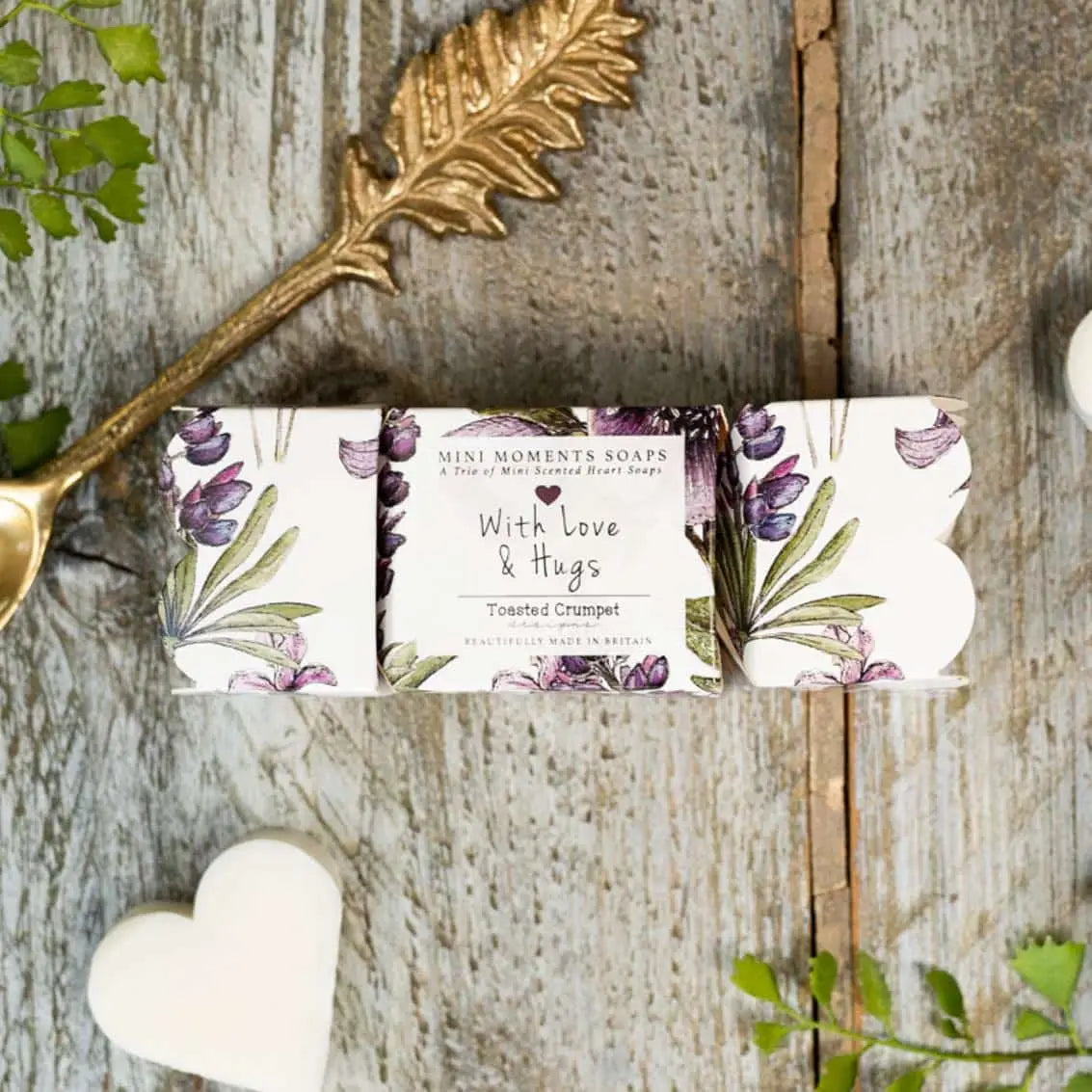 Luxury Mini Soaps in Mulberry Gift Box - Toasted Crumpet