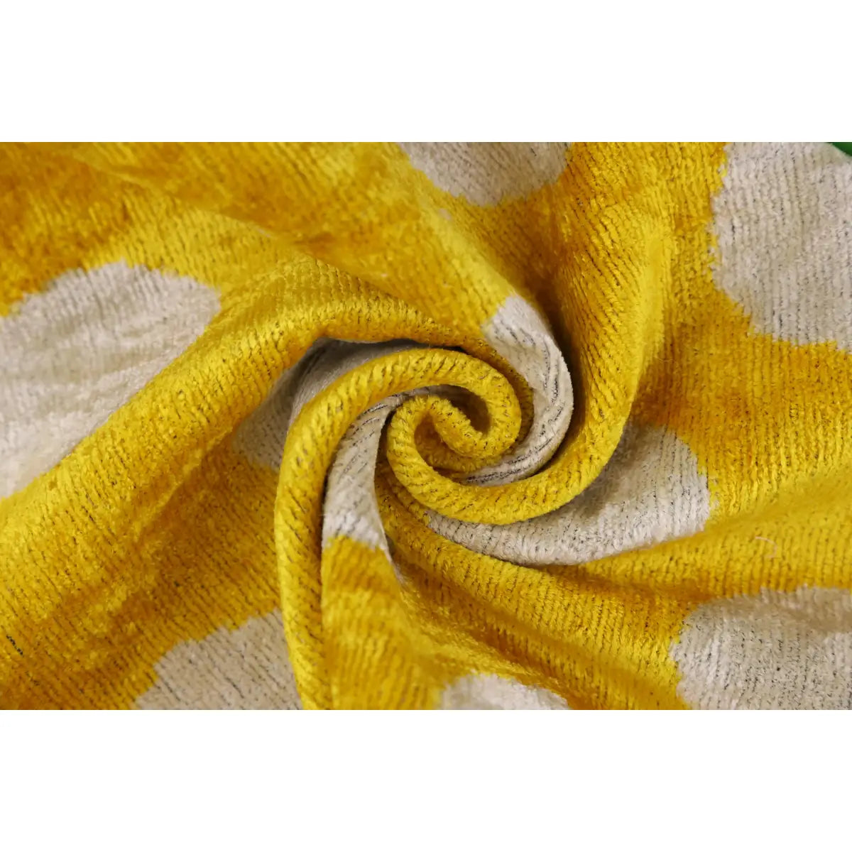 Luxury Silk Velvet Pillow 16x24 – Handmade Yellow Polka Dot Lumbar Cushion - Canvello
