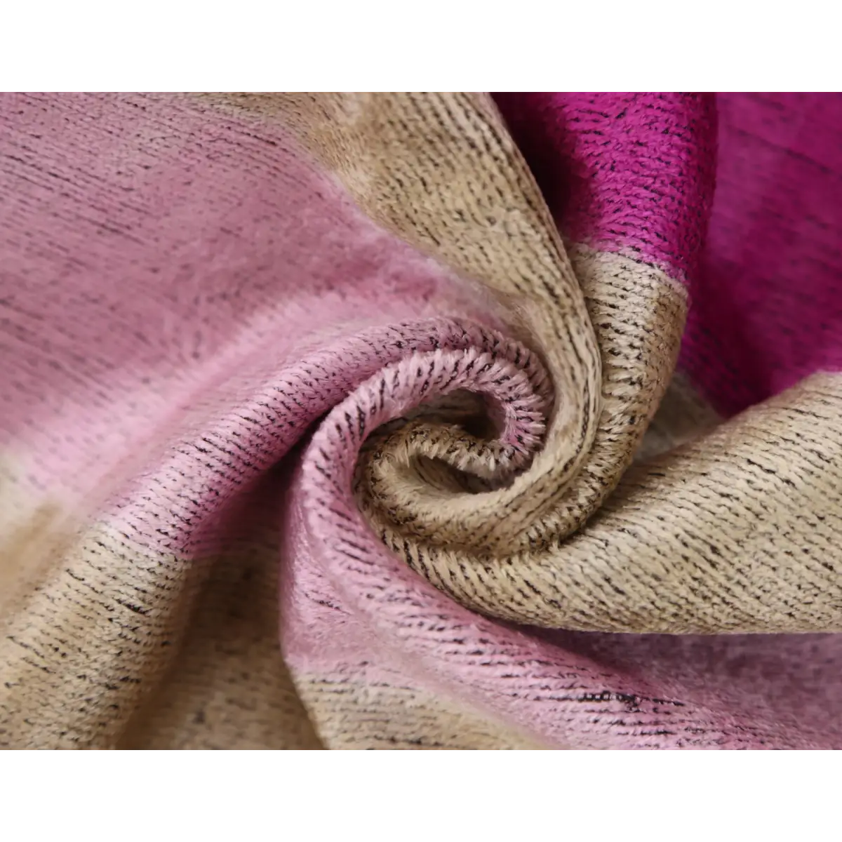 Luxury Silk Velvet Striped Throw Pillow 16x24 – Pink & Beige Handmade - Canvello