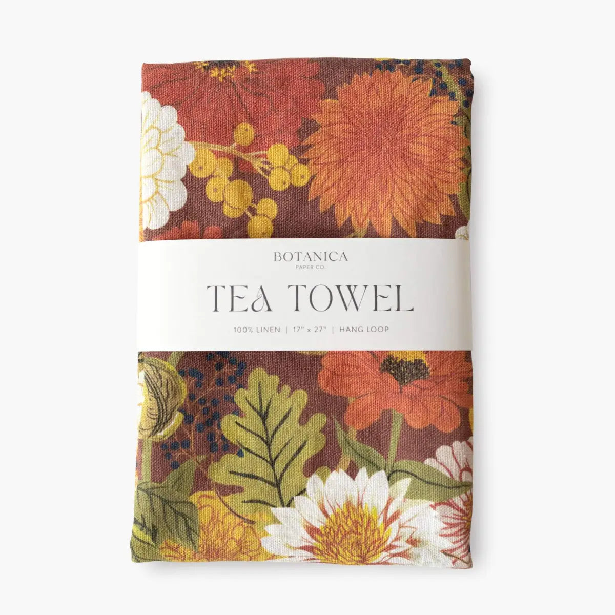 Luxury Tea Towel - Autumn - 100% Linen - Botanica Paper Co.