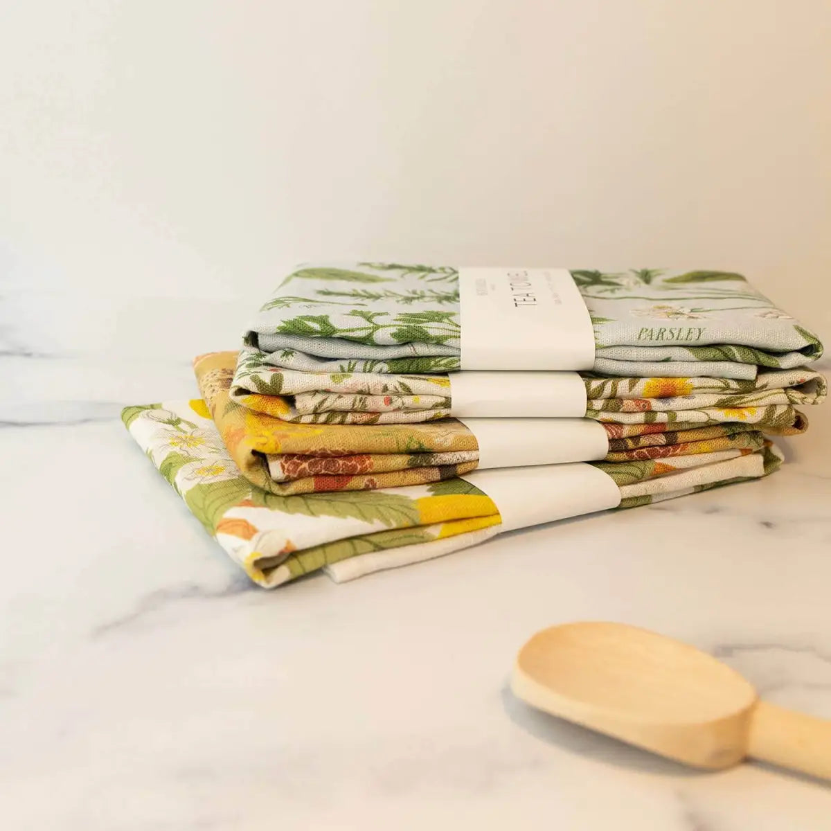 Luxury Tea Towel - Herb Garden - 100% Linen - Botanica Paper Co.