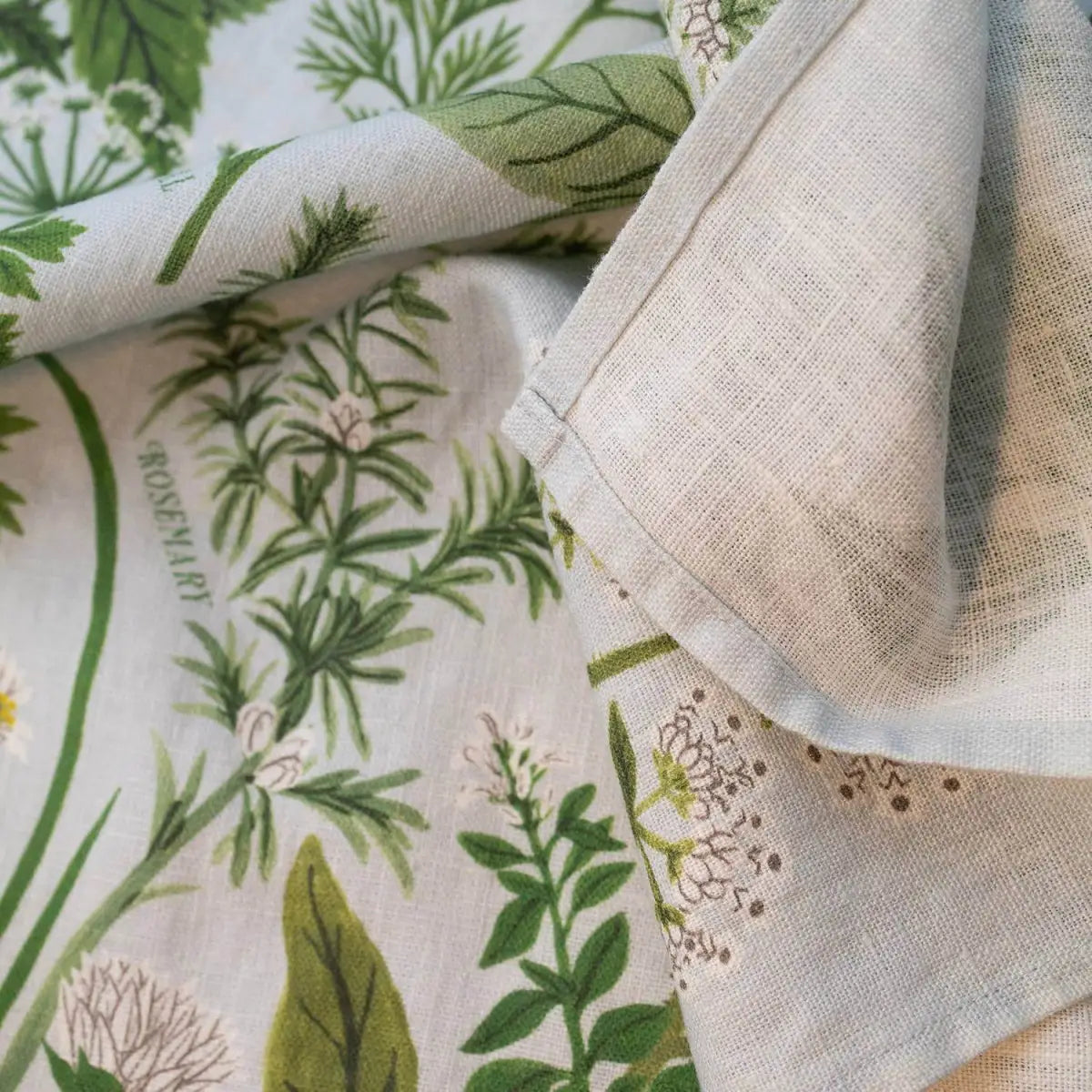 Luxury Tea Towel - Herb Garden - 100% Linen - Botanica Paper Co.