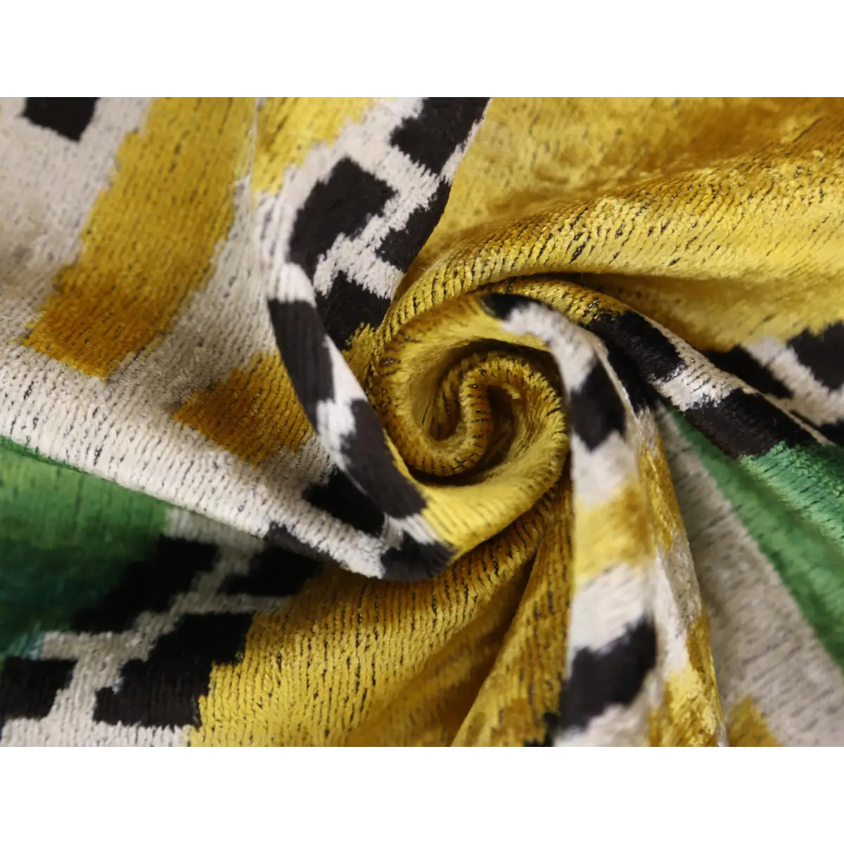 Luxury Yellow Silk Velvet Throw Pillow 16x24 – Handmade Geometric Designer Lumbar - Canvello