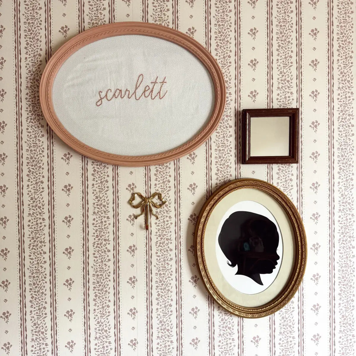 Lyla Wallpaper - Tiny Flower Stripes - by Ali Anni - Loomwell Home Goods