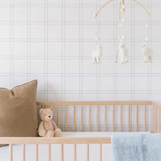 Lyle Wallpaper - Pastel Check for Baby - by Megan Cabaj - Loomwell Home Goods