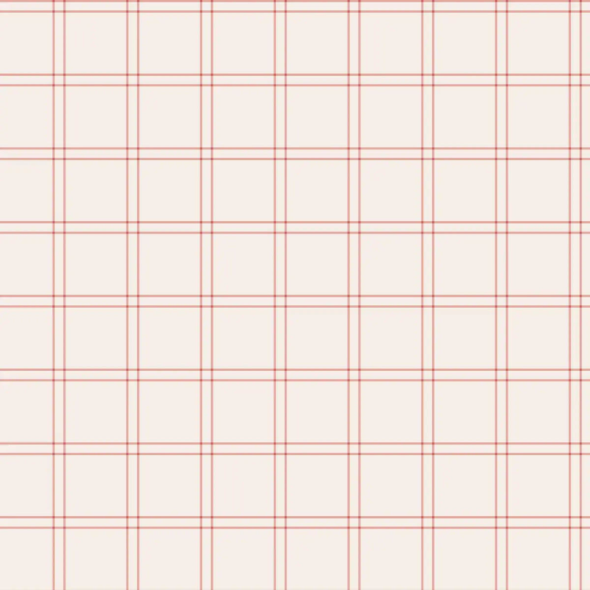 Lyle Wallpaper - Pastel Check for Baby - by Megan Cabaj - Sample 1 foot by 1 foot / Coral - Loomwell Home Goods