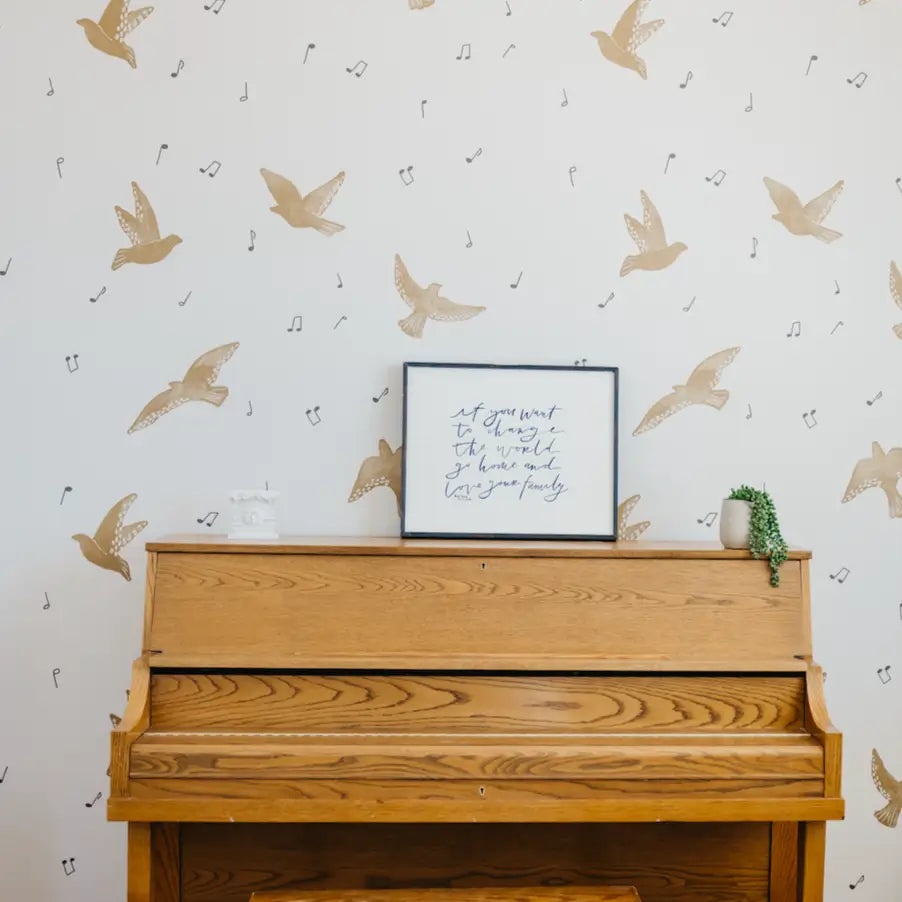 Lyra Wallpaper - Bird Songs - by Christy Beasley - Loomwell Home Goods
