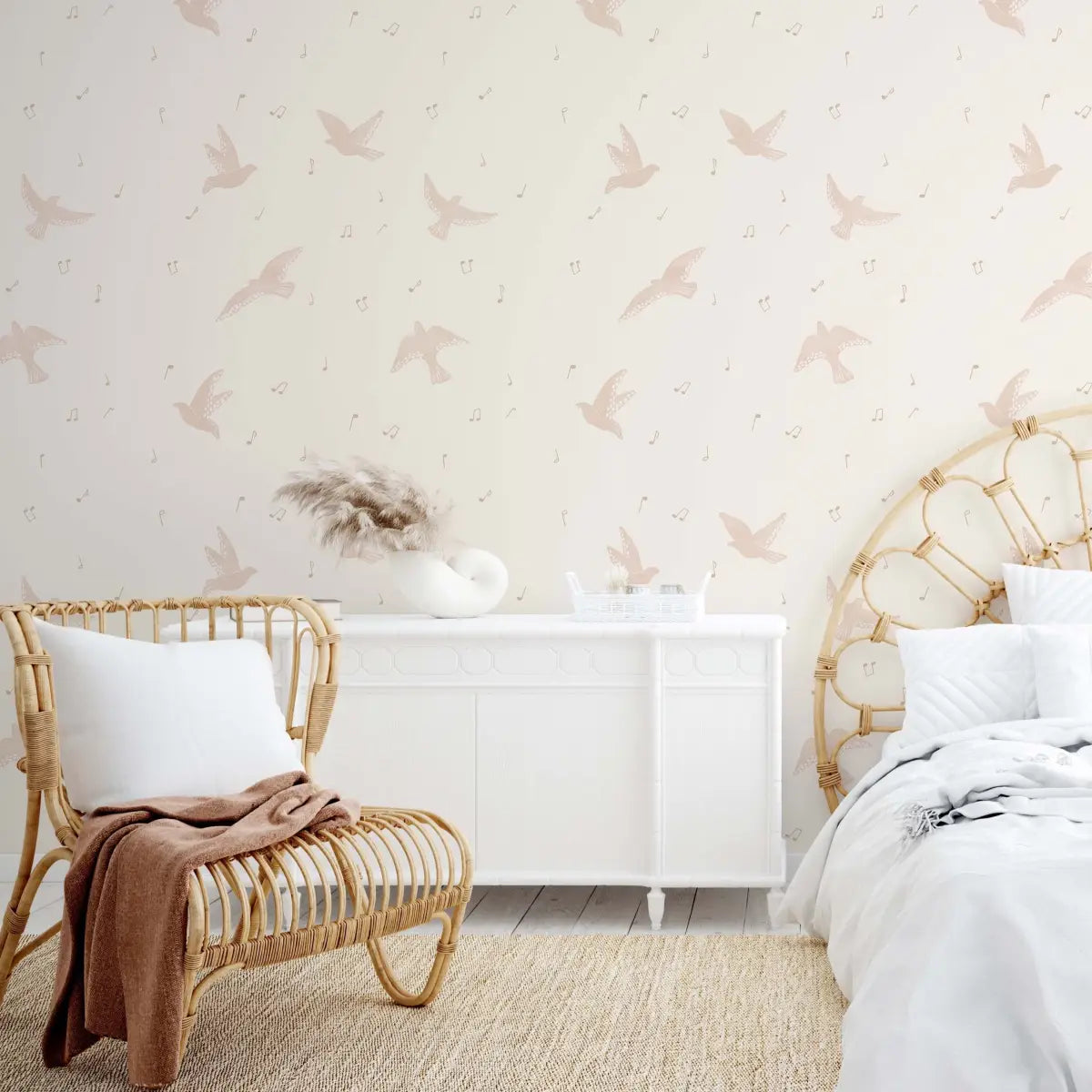 Lyra Wallpaper - Bird Songs - by Christy Beasley - Loomwell Home Goods