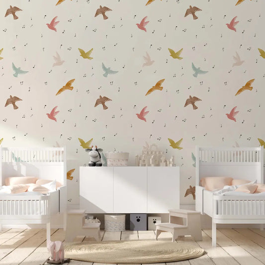 Lyra Wallpaper - Bird Songs - by Christy Beasley - Loomwell Home Goods