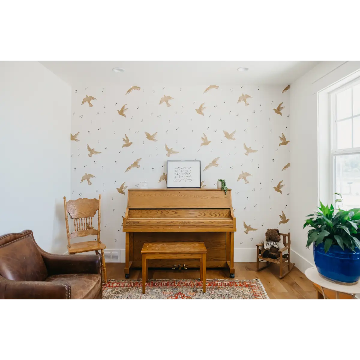 Lyra Wallpaper - Bird Songs - by Christy Beasley - Loomwell Home Goods