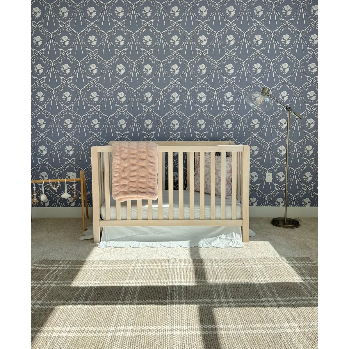 Lysa Wallpaper - Bows and Flowers - by Painted Hawk Design - Loomwell Home Goods