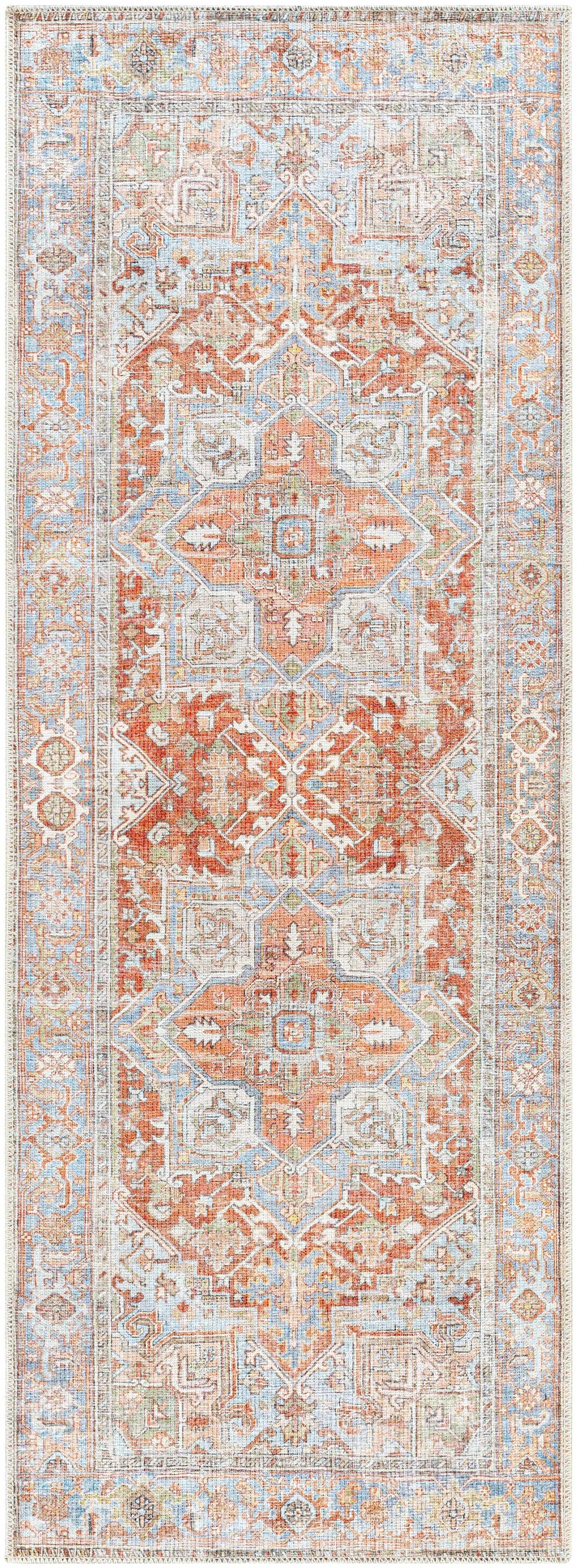 Rust Maayon Washable Rug - 2’7’’ x 7’3’’ Runner - Boutique Rugs