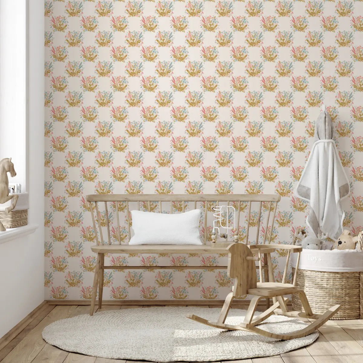 Maddie Wallpaper - Wildflower Bunches - by Megan Cabaj - Loomwell Home Goods