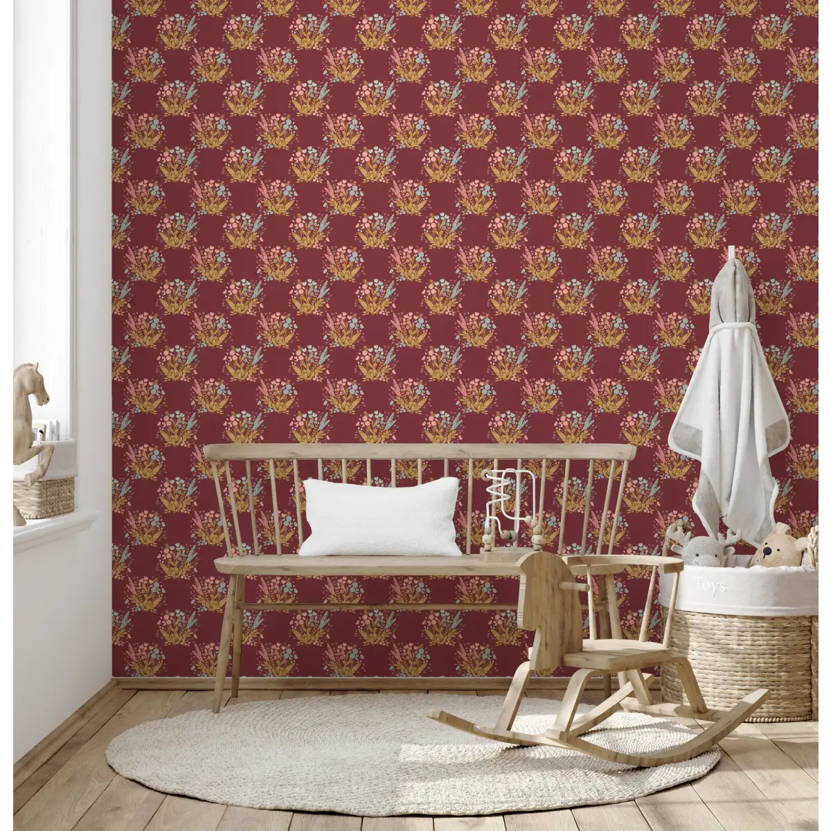 Maddie Wallpaper - Wildflower Bunches - by Megan Cabaj - Loomwell Home Goods