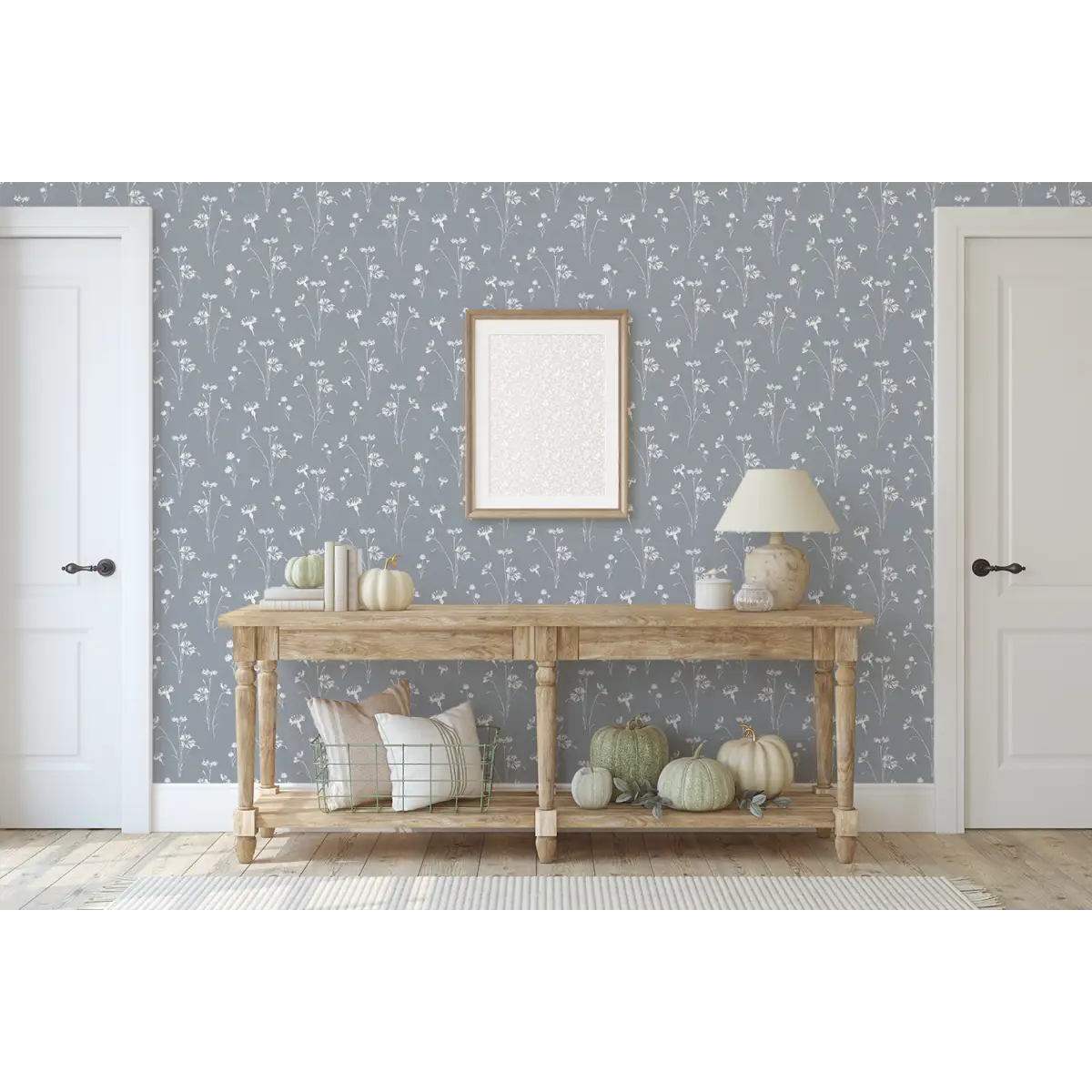 Madison Wallpaper - Natural Flower Stems - by Elfi Yang - Loomwell Home Goods
