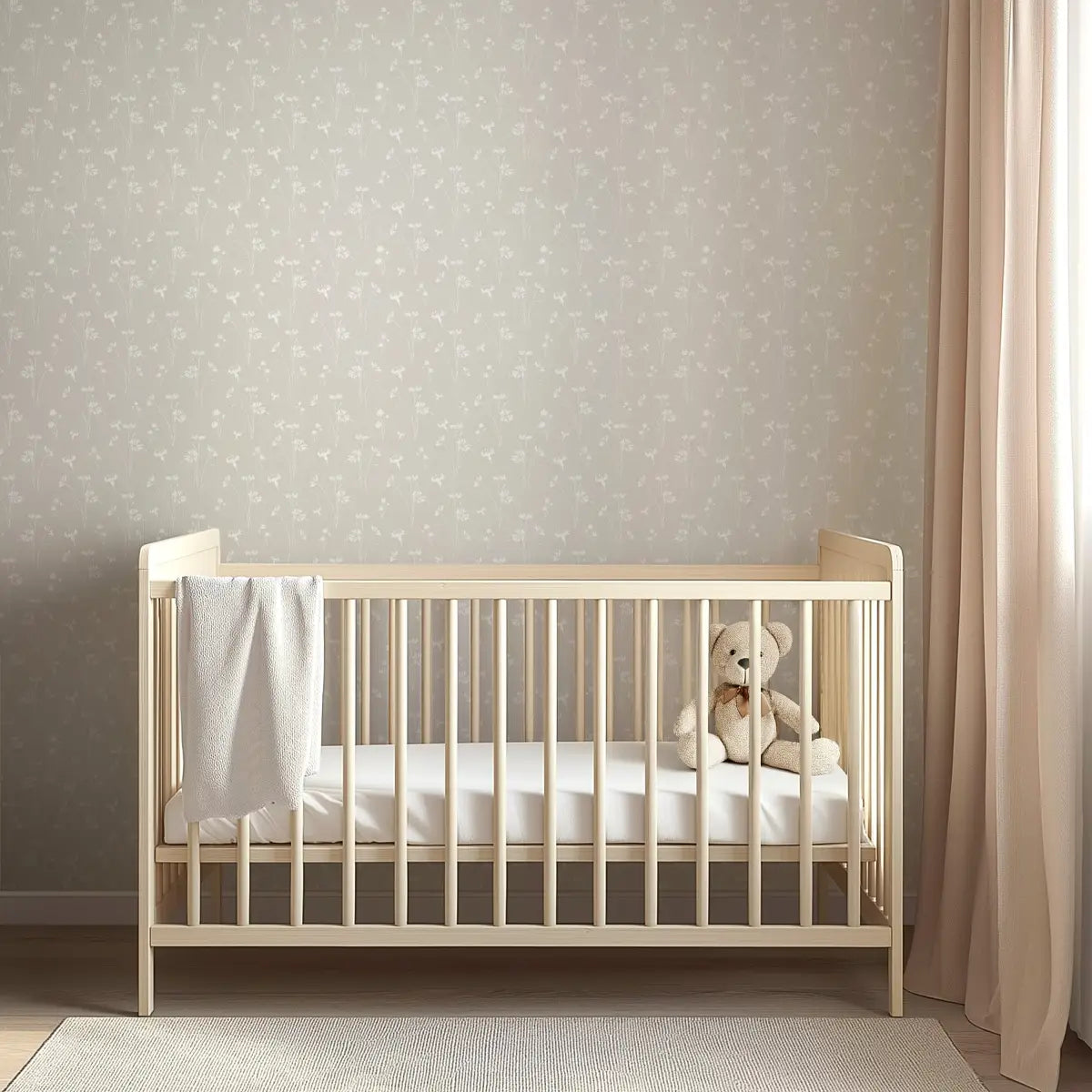 Madison Wallpaper - Natural Flower Stems - by Elfi Yang - Loomwell Home Goods