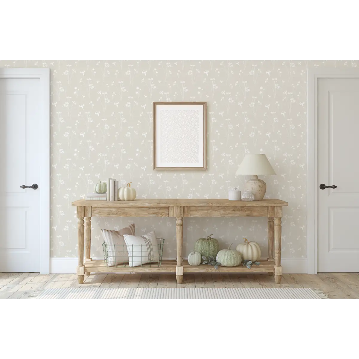 Madison Wallpaper - Natural Flower Stems - by Elfi Yang - Loomwell Home Goods