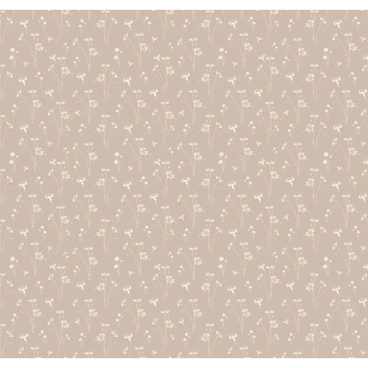 Madison Wallpaper - Natural Flower Stems - by Elfi Yang - Sample 1 foot by 1 foot / Dark Neutral / Small Scale