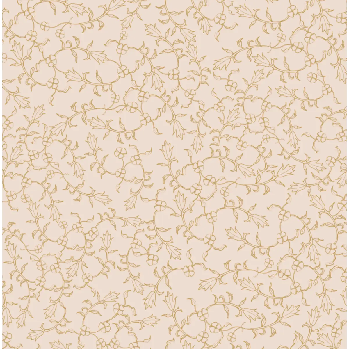 Maeva Wallpaper - Leaf and Flower Line Art - by The Rosenborg Company - Sample 1 foot by 1 foot / Pink - Loomwell Home