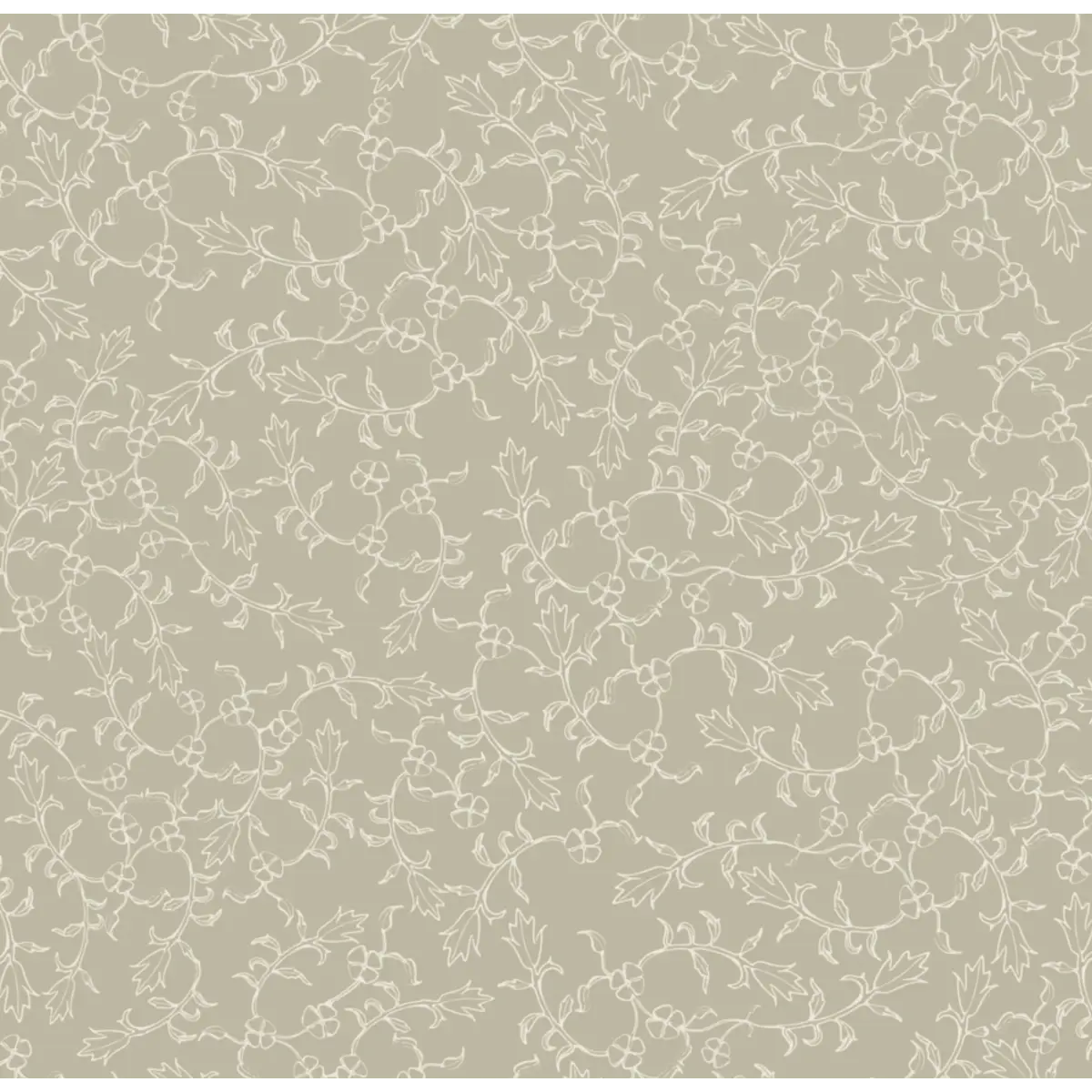 Maeva Wallpaper - Leaf and Flower Line Art - by The Rosenborg Company - Sample 1 foot by 1 foot / Sage - Loomwell Home