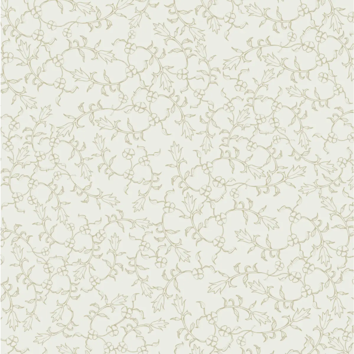 Maeva Wallpaper - Leaf and Flower Line Art - by The Rosenborg Company - Sample 1 foot by 1 foot / Seafoam - Loomwell