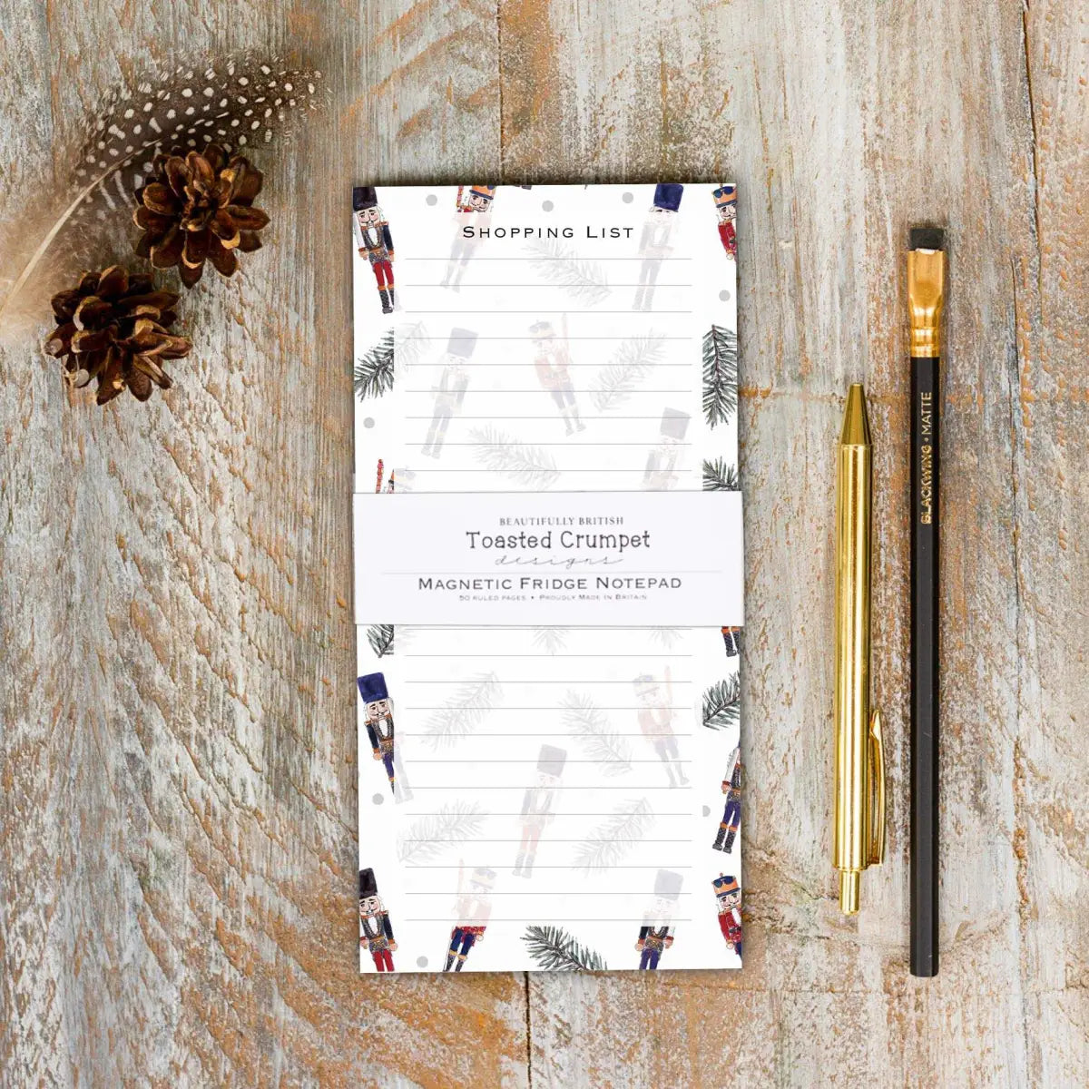 Magnetic Shopping List - Nutcracker - Christmas - Toasted Crumpet (US Duties Paid)