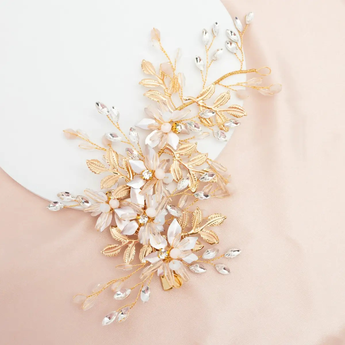 Magnolia Crystal and Zircon Hair Clip - Starfish Project