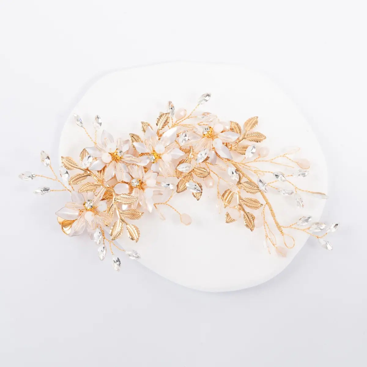 Magnolia Crystal and Zircon Hair Clip - Starfish Project